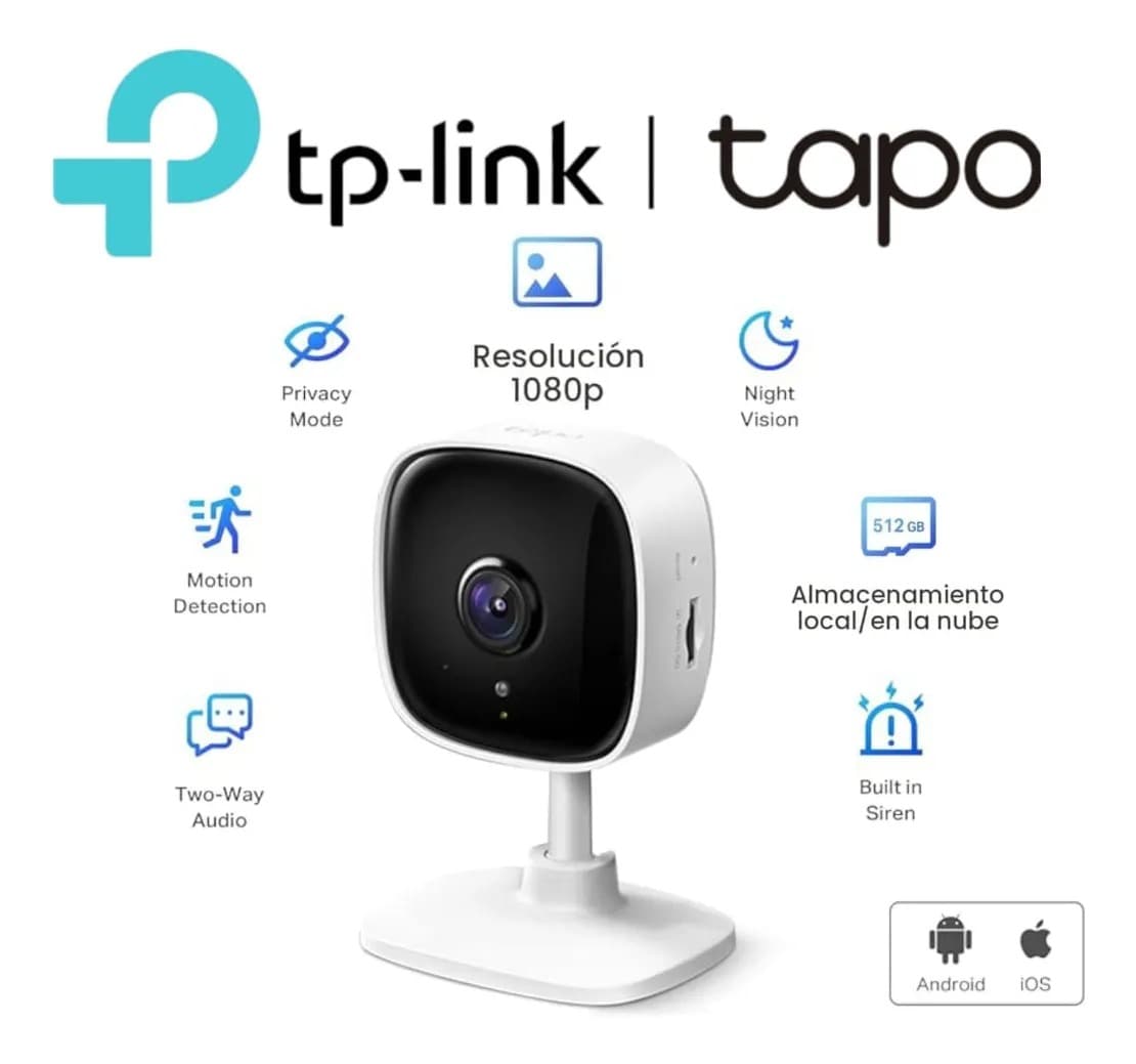 Camara Seguridad 1080 Tplink Tapo C100 Wifi Vision Nocturna