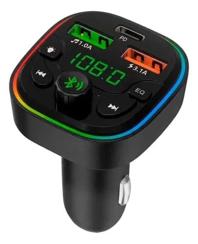 Bluetooth De Cigarrera Para Vehiculo Rgb