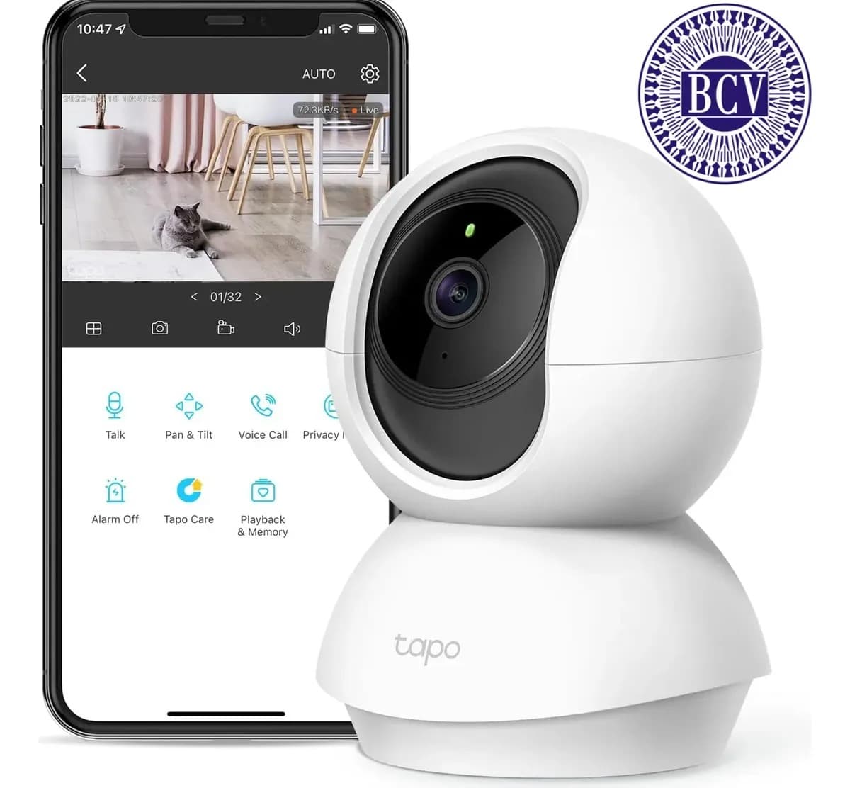 Cámara Wi-fi Tp-link Tapo C200 Rotatoria De Seguridad 1080p